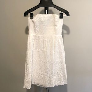 Old Navy white eyelet strapless dress